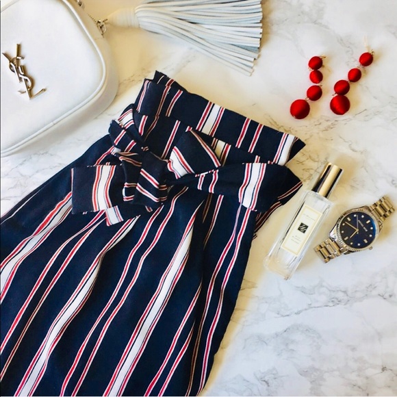 Zara Pants - Zara Striped Culottes